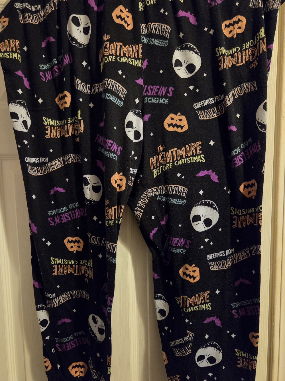 Disney The Nightmare Before Christmas Black & Orange Pajama Pants
